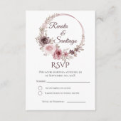 Boho Spanish Wedding RSVP Card Begleitkarte (Vorderseite)