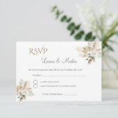 Boho Spanish Wedding RSVP Card Begleitkarte (Stehend Vorderseite)
