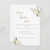 Boho Spanish Wedding RSVP Card Begleitkarte (Vorne/Hinten)