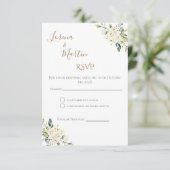 Boho Spanish Wedding RSVP Card Begleitkarte (Stehend Vorderseite)
