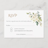 Boho Spanish Wedding RSVP Card Begleitkarte (Vorderseite)
