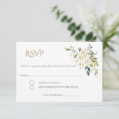 Boho Spanish Wedding RSVP Card Begleitkarte (Stehend Vorderseite)