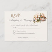 Boho Spanish Wedding RSVP Card Begleitkarte (Vorderseite)