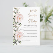 Boho Spanish Wedding RSVP Card Begleitkarte (Stehend Vorderseite)