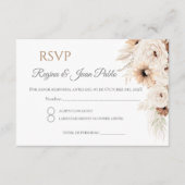 Boho Spanish Wedding RSVP Card Begleitkarte (Vorderseite)