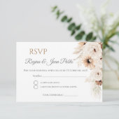 Boho Spanish Wedding RSVP Card Begleitkarte (Stehend Vorderseite)
