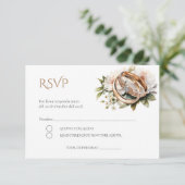 Boho Spanish Wedding RSVP Card Begleitkarte (Stehend Vorderseite)