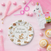 Boho-Spielzeug Willkommen Baby Pappteller (Party)