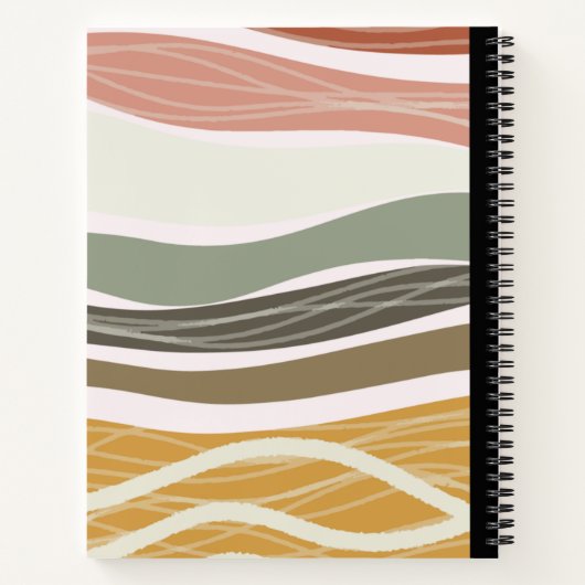 Boho Spiral-Komposition-Notebook Notizblock (Rückseite)
