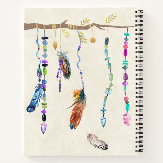 Boho Spiral Notebook Notizblock (Rückseite)