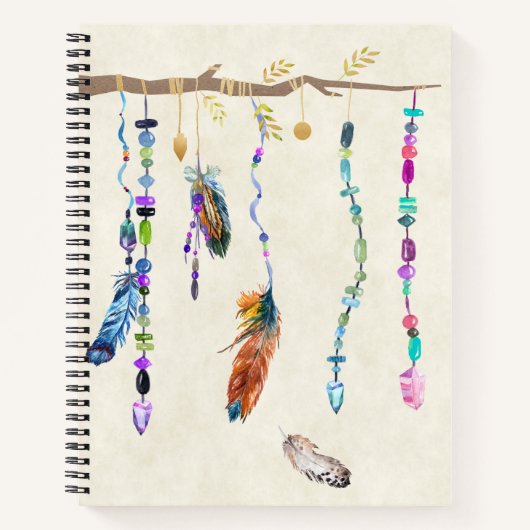 Boho Spiral Notebook Notizblock (Vorderseite)