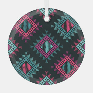 Boho Spirit: Ethnisch-ethnisch-nahtlos im Stamm Ornament Aus Glas