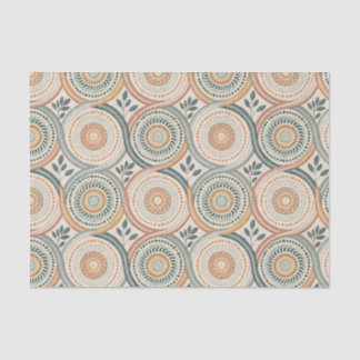 Boho-Spiritualkreis-Mandala- und botanische Blattk Seidenpapier