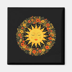 Boho Spirituelle Sonne Süße Bohemian Himmels Hippi Magnet