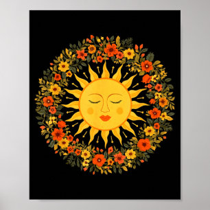 Boho Spirituelle Sonne Süße Bohemian Himmels Hippi Poster