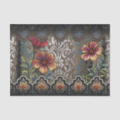 Boho-Spitzen-Blumen-Panel-Decoupage Seidenpapier (Vorderseite)