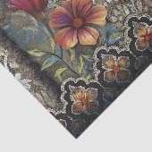 Boho-Spitzen-Blumen-Panel-Decoupage Seidenpapier (Ausschnitt)