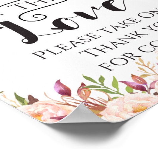 Boho Spread die Liebe , Gefälligkeitszeichen, Gast Poster (Ecke)