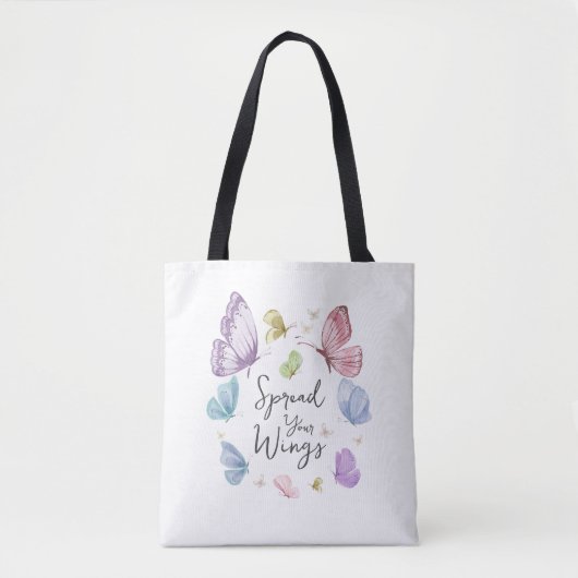 Boho Spread Your Wings Butterfly Baby Totbeutel Tasche (Vorderseite)