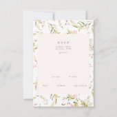Boho Spring Botanical Big Wildblume Hochzeit RSVP Karte (Vorderseite)