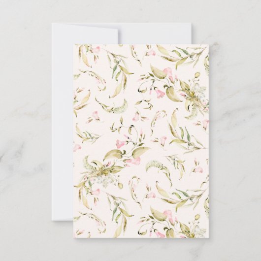 Boho Spring Botanical Big Wildblume Hochzeit RSVP Karte (Rückseite)