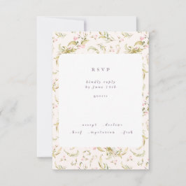 Boho Spring Botanical Big Wildblume Wedding RSVP