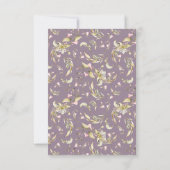 Boho Spring Botanical Big Wildblume Wedding RSVP Karte (Rückseite)