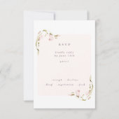 Boho Spring Botanical Corner Wildblume Hochzeit RSVP Karte (Vorderseite)