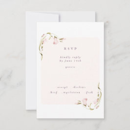 Boho Spring Botanical Corner Wildblume Hochzeit RSVP Karte
