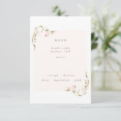 Boho Spring Botanical Corner Wildblume Hochzeit RSVP Karte (Stehend Vorderseite)