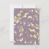 Boho Spring Botanical Corner Wildblume Hochzeit RSVP Karte (Rückseite)