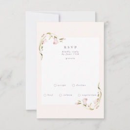 Boho Spring Botanical Corner Wildblume Wedding RS RSVP Karte