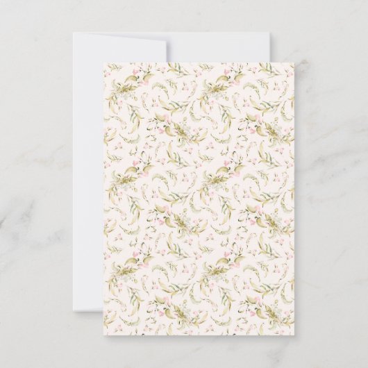 Boho Spring Botanical Corner Wildblume Wedding RS RSVP Karte (Rückseite)