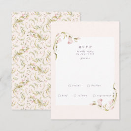 Boho Spring Botanical Corner Wildblume Wedding RS RSVP Karte