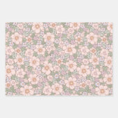 Boho Spring Bunny Botanical Geschenkpapier Set (Vorderseite)