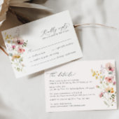 Boho Spring Colorful Wildblume Wedding RSVP Card