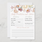 Boho Spring Floral Baby Predication and Addon Card Einladung (Vorderseite)