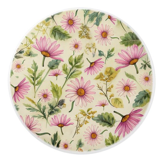 Boho Spring Floral Keramikknauf (Vorderseite)