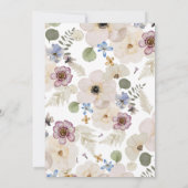 Boho Spring Floral Wedding Einladungen (Rückseite)