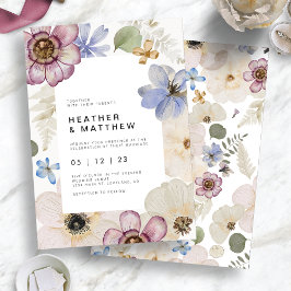 Boho Spring Floral Wedding Einladungen