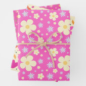 BOHO Spring Flowers Pastell Floral Muster Geschenkpapier Set (Beispiel)