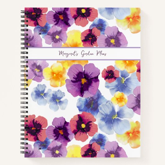 Boho Spring Garden Blume Gardener Spiral Notebook Notizblock (Vorderseite)