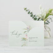 Boho Spring grüne eucalyptus blush Baby Danke (Stehend Vorderseite)