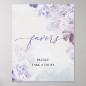 Boho Spring lila staubblaue Blume bevorzugt Poster (Vorne)