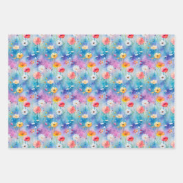 BOHO SPRING MEADOFLORAL GESCHENKPAPIER SET