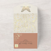 Boho Spring Peach Wedding All In One Einladung (Außenbereich)