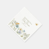 Boho spring personalisierte Babydusche Serviette (Ecke)