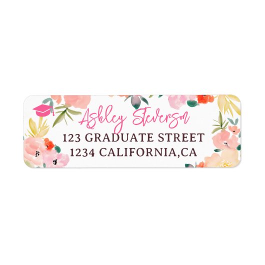 Boho spring rosa Gartenblumengarten Abschluss (Vorne)