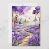 Boho Spring Summer Lavender Wedding Einladung (Rückseite)