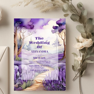 Boho Spring Summer Lavender Wedding Einladung